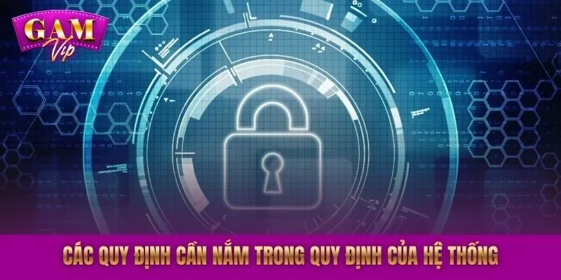 Các quy định cần nắm trong quy định của hệ thống