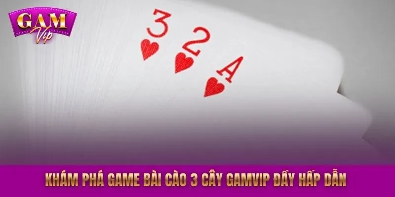Khám phá game bài cào 3 cây GAMVIP đầy hấp dẫn