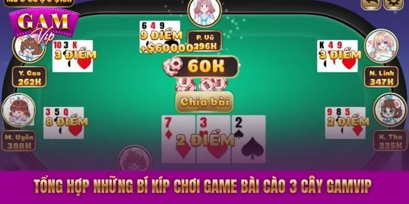 Tổng hợp những bí kíp chơi game bài cào 3 cây GAMVIP